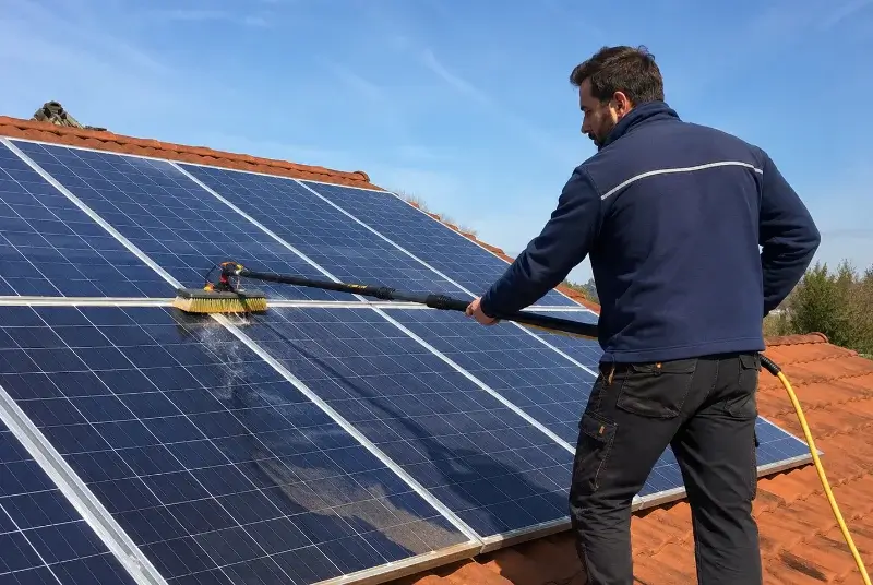 Nettoyage et entretien de panneaux solaires à Marcilloles
